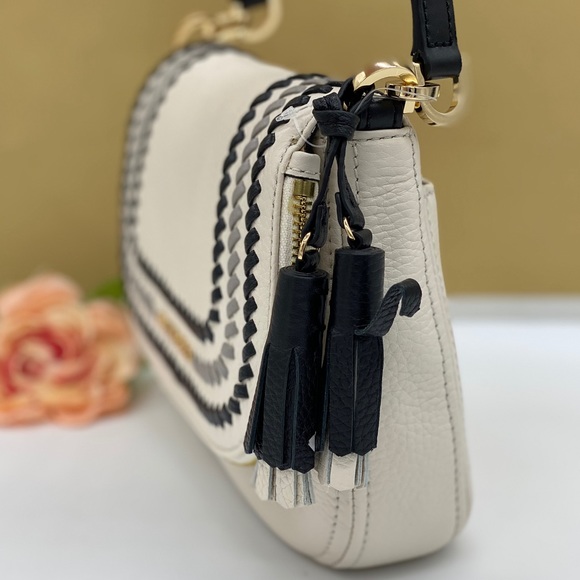 MICHAEL KORS BEDFORD SM FLAP XBODY LT CREAM MULTI - Picture 8 of 16